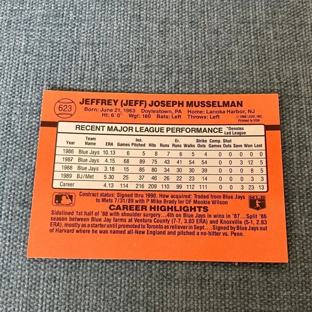 1990 Donruss New York Mets Baseball Card Trading Card